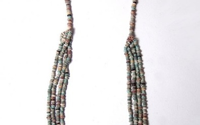 An Egyptian faience beaded necklace, Late Period