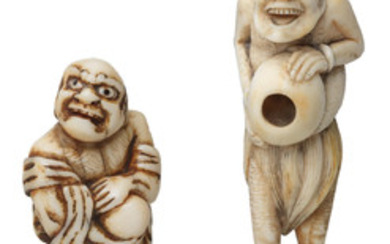 Two ivory figure netsuke of foreigners