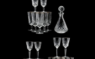 (25) Pieces of Waterford Gilt Lismore Crystal