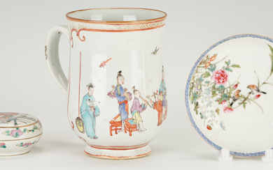 3 Pcs. Chinese Famille Rose Porcelain, incl. Yung Cheng