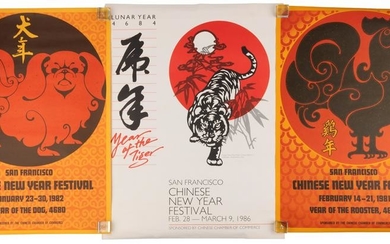 3 posters, San Francisco Chinese New Year celebrations