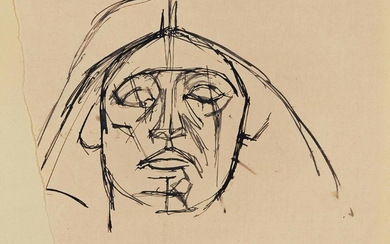 Alberto Giacometti (1901-1966), D'après une sculpture égyptienne: tête de Ranofer