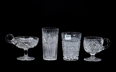 (4) Assorted American Brilliant Cut Glass Items