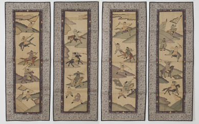 (4) Chinese kesi scrolls
