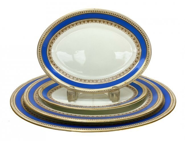 4 Royal Worcester Tiffany & Co. Oval Serving Dishes