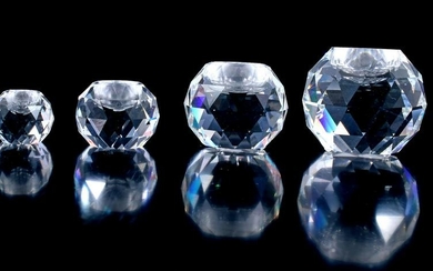 4 Swarovski crystal ball candlesticks