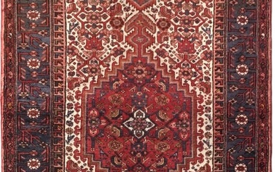 4 x 6 Red Persian Zanjan Rug