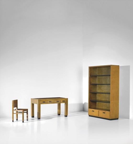 Gino Levi Montalcini and Giuseppe Pagano, Desk, chair and bookcase, designed for the Palazzo Gualino, Turin