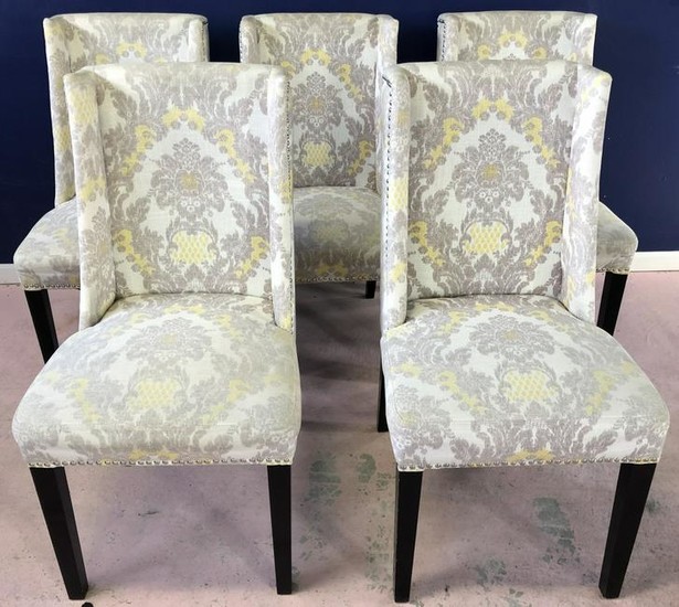 6 Upholstered Closed Back Parsons Dining Chairs
