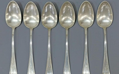 (6) WILLIAM DURGIN FAIRFAX STERLING TABLESPOONS