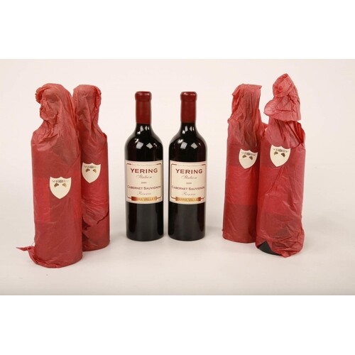 6 bottles of Cabernet Sauvignon, Yering Station 2000, 4 wrap...