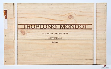 6 bouteilles Château TROPLONG MONDOT St Emilion 1er GCC 2010 CBO cerclée NI.