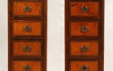 FRENCH MARBLE TOP SEMAINIER CHESTS OF DRAWERS