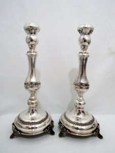 925 sterling silver candlesticks Israel, weight 371...