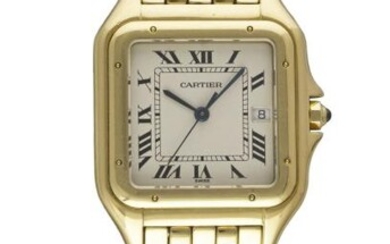 A GENTLEMAN'S SIZE 18K SOLID GOLD CARTIER PANTHERE