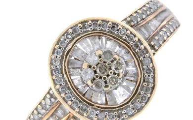 9ct gold diamond dress ring