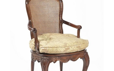 A 18th century Venetian walnut armchair