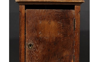 A 19th century French Provincial oak chateau post box, lette...