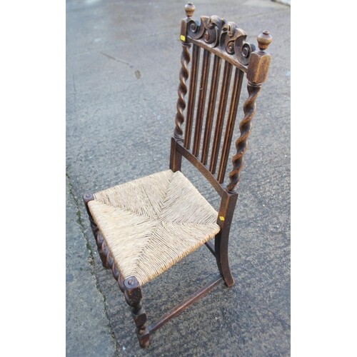 A 19th century grained as rosewood bar back carver chair wit...