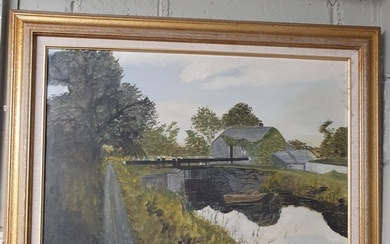 A 20th Century Oil on Canvas of a lough scene. Signed M Trav...