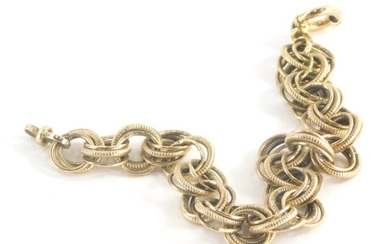 A 9ct gold multi link bracelet, each link comprising...