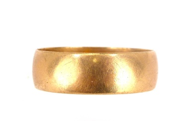 A 9ct gold wide wedding band, size U, approx. 3.6g.Condition...