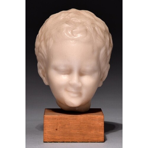 A British Museum marble composition replica head of Eros, 20...