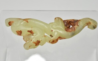 A CHINESE JADE DRAGON CARVING
