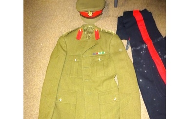 A Colonel's khaki SD jacket, trousers and cap of the Royal C...