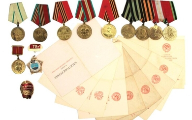 A DOCUMENTED GROUP OF RUSSIAN SOVIET MEDALS