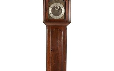 A Federal Carved Cherrywood Tall Case Clock
