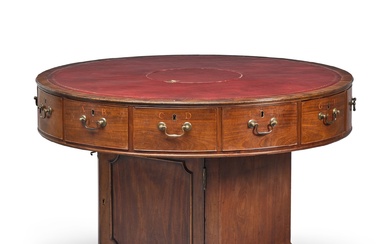 A George III mahogany 'rent' drum table, circa 1770