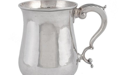 A George III silver baluster mug