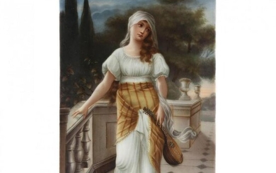 A German Porcelain Portrait Plaque "Mignon"