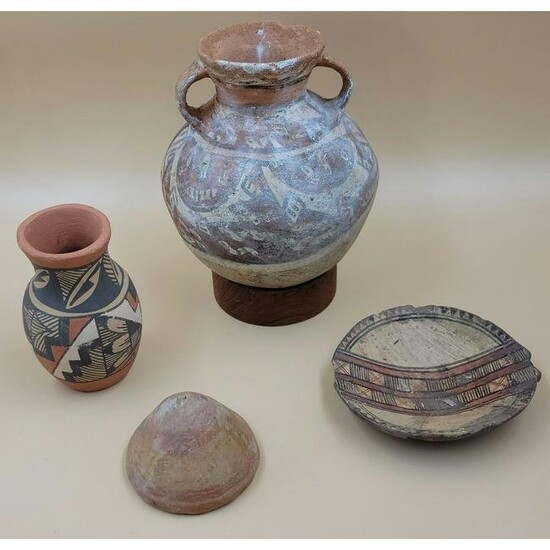 A Grouping of Native American & Pre-Columbian Pottery