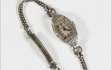 A Hamilton Art Deco Diamond Dress Watch.