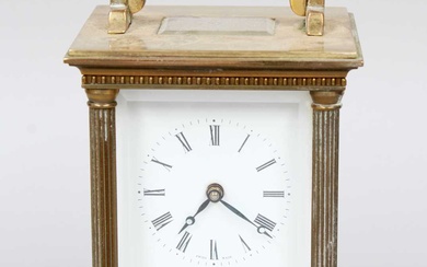 A Modern Brass Carriage Timepiece, retailed by Matthew Norman, London,...