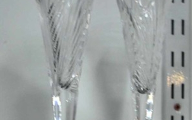 A PAIR OF WATERFORD CRYSTAL FLUTES