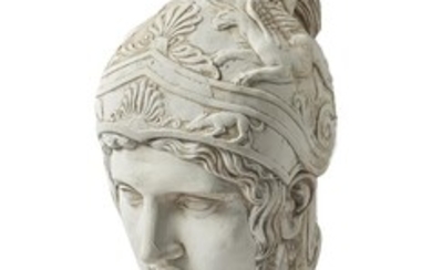 A PLASTER BUST OF ACHILLES AFTER THE ANTIQUE, 20TH CENTURY