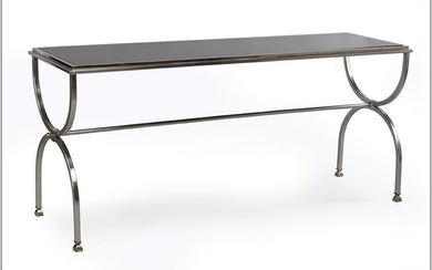 A Restoration Hardware Console Table.