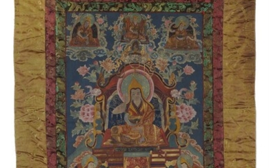 A Tibetan Thangka of Tsong Ka Pa