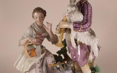 A Very Rare Meissen Marcolini Period Porcelain Group of