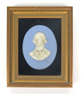 A Wedgwood Jasperware portrait plaque of William P…