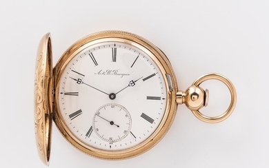 A. & U. Bourquin 18kt Gold Hunter-case Watch