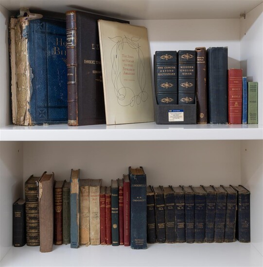 A collection of antique and rare books, including Chaucer's Canterbury...