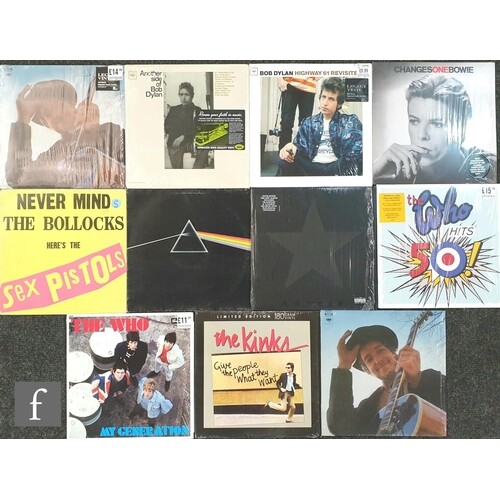 A collection of eleven LPs to include Pink Floyd, David Bowi...