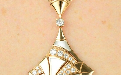 A diamond and mother-of-pearl 'Divas' Dream' pendant