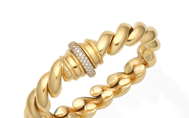 A gold and diamond bracelet, by, Piaget