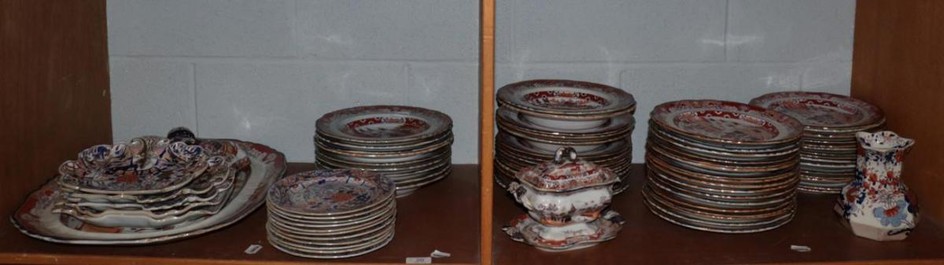A large quantity of Masons Ironstone dinner wares including dinner...