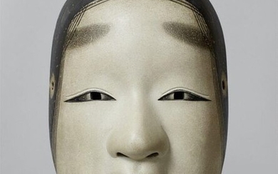 A painted wood no mask of Ko-omote type. 20th century...